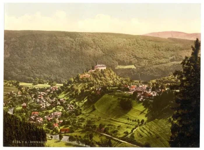 Framed Print : Schwarzburg, from Trippstein, Thuringia, Germany Framed Print : Schwarzburg, from Trippstein, Thuringia, Germany