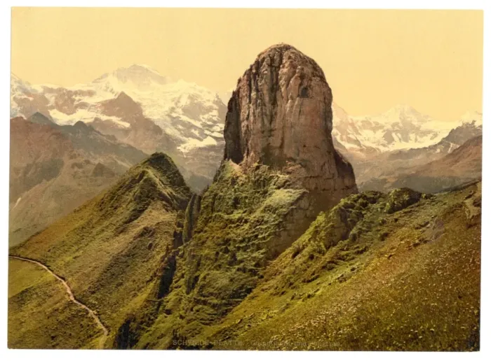 Framed Print : Schynige Platte, with view of Gummihorn and Jungfrau, Bernes Framed Print : Schynige Platte, with view of Gummihorn and Jungfrau, Bernes
