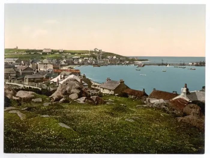 Framed Print : Scilly Isles, Houghtown, i. e. Hugh Town, from St. Marys, C Framed Print : Scilly Isles, Houghtown, i. e. Hugh Town, from St. Marys, C