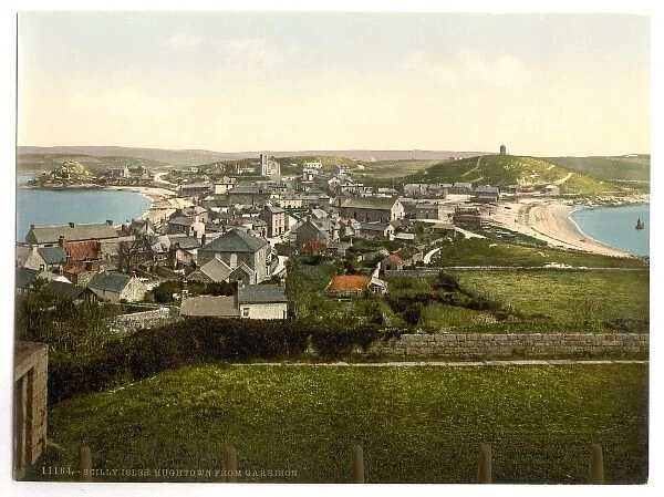 Scilly Isles, Hughtown, i. e. Hugh Town, from Garrison, Corn