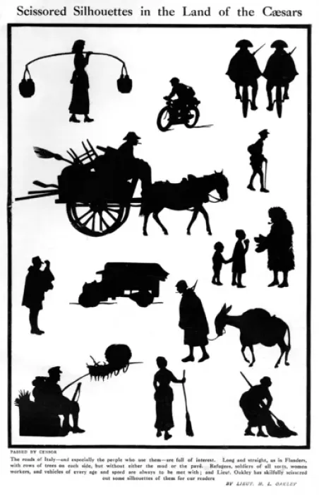 Framed Print : Scissored silhouettes in land of Caesars by H. L. Oakley Framed Print : Scissored silhouettes in land of Caesars by H. L. Oakley