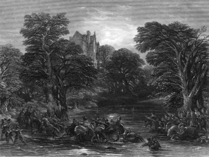 Framed Print : Scots Pursued / Preston Framed Print : Scots Pursued / Preston