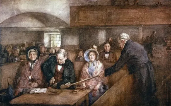 Framed Print : Scottish Churchgoing 19C Framed Print : Scottish Churchgoing 19C