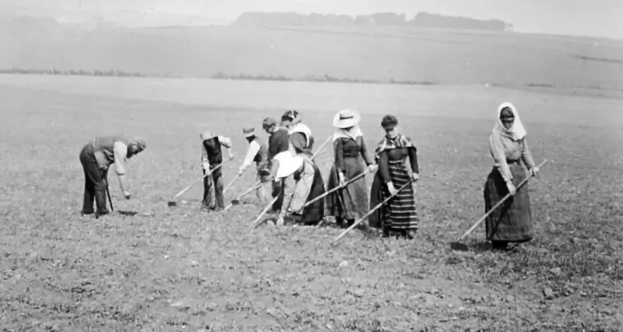 Framed Print : Scottish farm workers Framed Print : Scottish farm workers