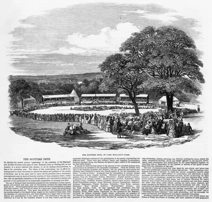 Framed Print : The Scottish Fete, in Lord Hollands Park Framed Print : The Scottish Fete, in Lord Hollands Park