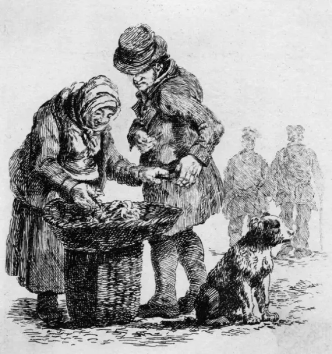 Framed Print : Scottish fishwife, 1830s Framed Print : Scottish fishwife, 1830s