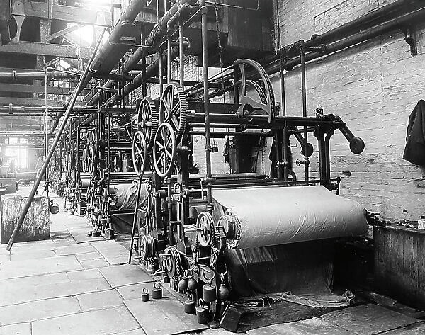 Scouring cloth in a woollen mill in Bradford