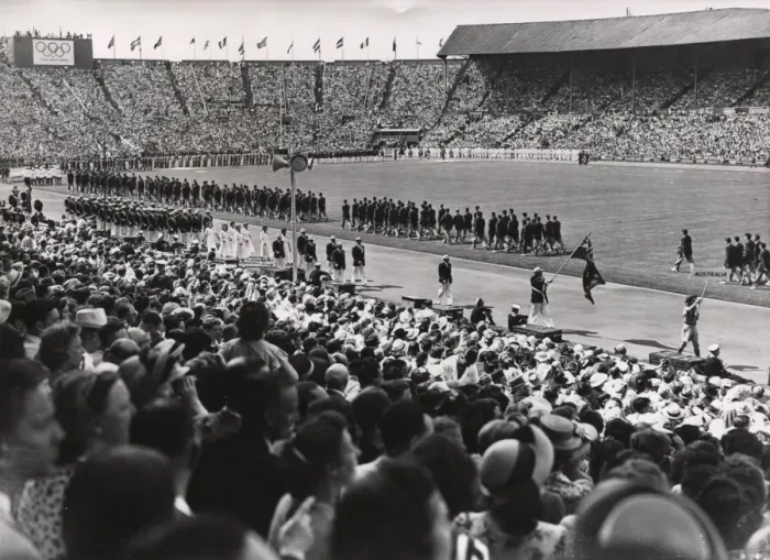 Framed Print : Scout leading Australia at 1948 London Olympics Framed Print : Scout leading Australia at 1948 London Olympics