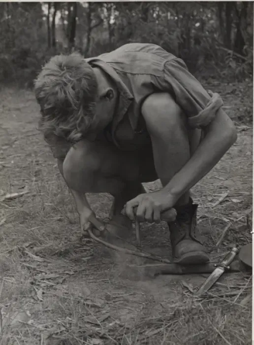 Framed Print : Scout producing fire, Australia Framed Print : Scout producing fire, Australia