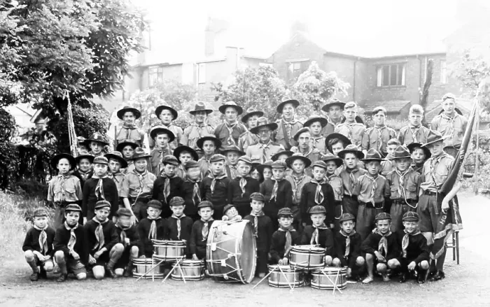 Framed Print : Scout troop, probably 1930s Framed Print : Scout troop, probably 1930s