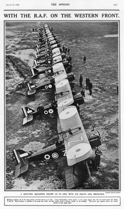 Framed Print : A scouting squadron drawn up in line with pilots & mechanics Framed Print : A scouting squadron drawn up in line with pilots & mechanics