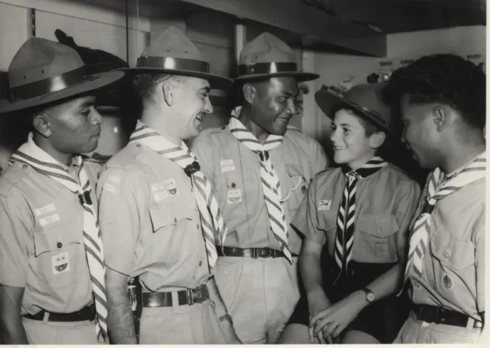 Framed Print : Scouts in Banaba (Ocean Island), Pacific Framed Print : Scouts in Banaba (Ocean Island), Pacific