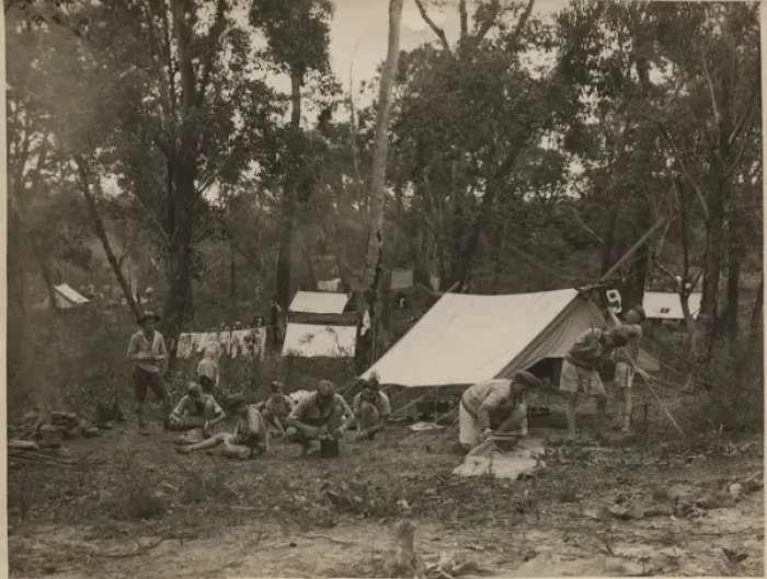 Framed Print : Scouts camping in Australia Framed Print : Scouts camping in Australia