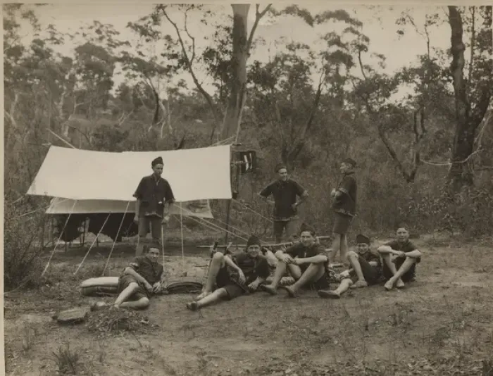 Framed Print : Scouts camping in Australia Framed Print : Scouts camping in Australia