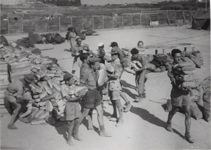 Framed Print : Scouts distributing bread, Argostolion, Kefalonia, Greece Framed Print : Scouts distributing bread, Argostolion, Kefalonia, Greece