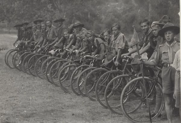 Scouts in Exile with bicycles, South of France