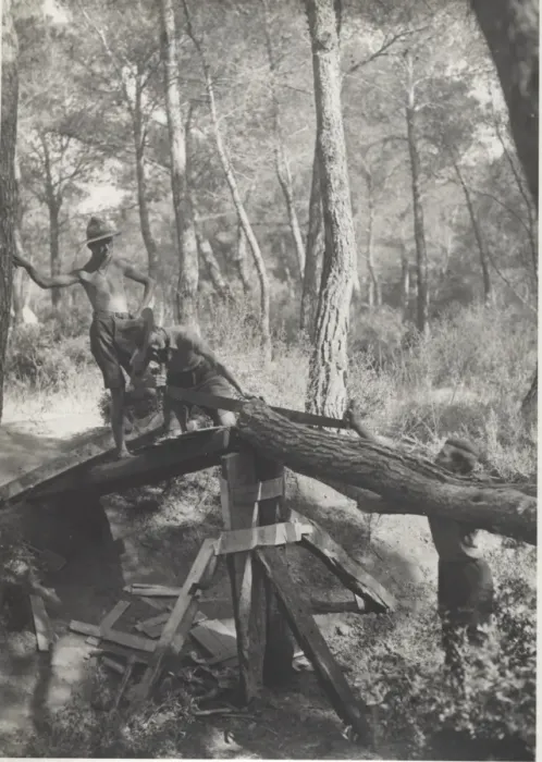 Framed Print : Scouts in Exile, at camp in Fabregas, France Framed Print : Scouts in Exile, at camp in Fabregas, France
