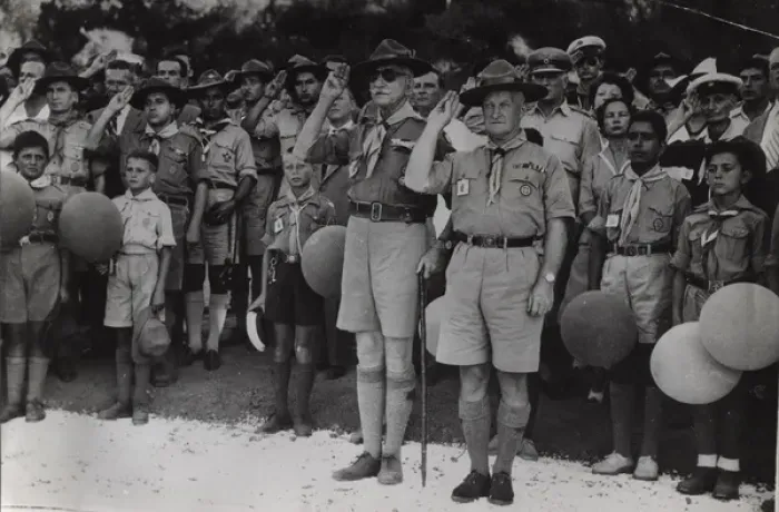 Framed Print : Scouts and leaders, 50th anniversary, Greece