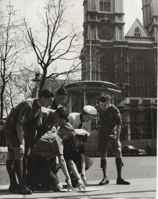Framed Print : Scouts in London for the Coronation Framed Print : Scouts in London for the Coronation