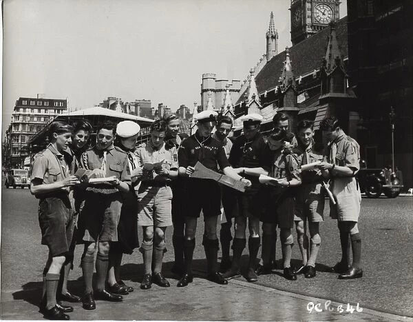 Scouts in London for the Coronation