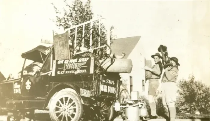 Framed Print : Scouts with their Model T Ford Framed Print : Scouts with their Model T Ford