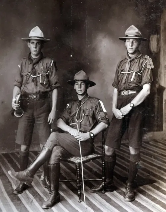 Framed Print : Three scouts, Natal, South Africa Framed Print : Three scouts, Natal, South Africa