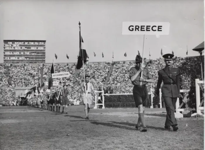 Framed Print : Scouts at Olympic opening ceremony Framed Print : Scouts at Olympic opening ceremony