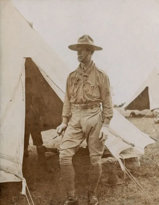 Framed Print : Scouts / Outside Tent 1908 Framed Print : Scouts / Outside Tent 1908