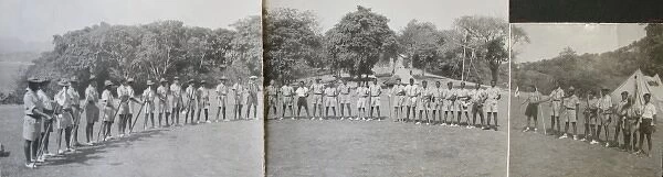 Scouts on parade, Grenada, West Indies