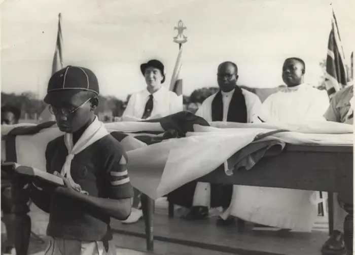 Framed Print : Scouts Own Service in Ghana, West Africa Framed Print : Scouts Own Service in Ghana, West Africa