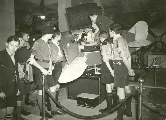 Framed Print : Scouts using RAF flight simulator Framed Print : Scouts using RAF flight simulator