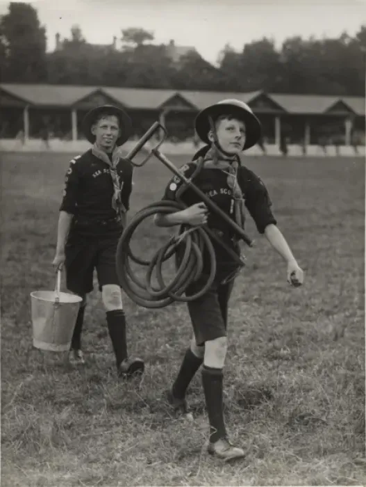 Framed Print : Scouts during Wartime