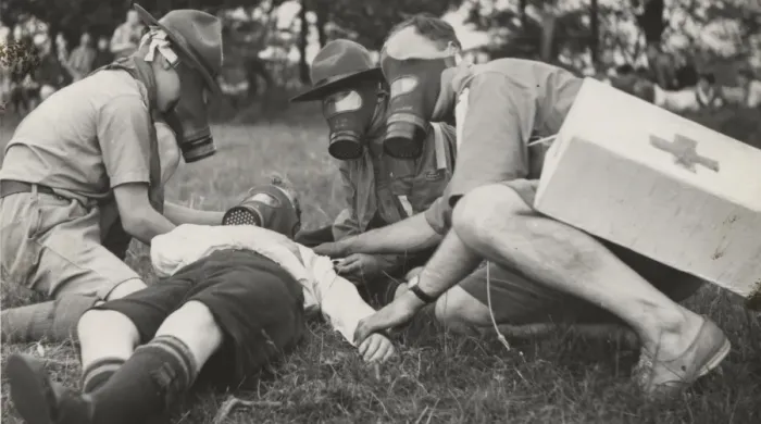 Framed Print : Scouts during Wartime Framed Print : Scouts during Wartime