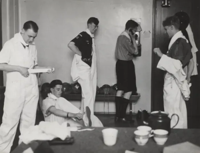 Framed Print : Scouts during Wartime