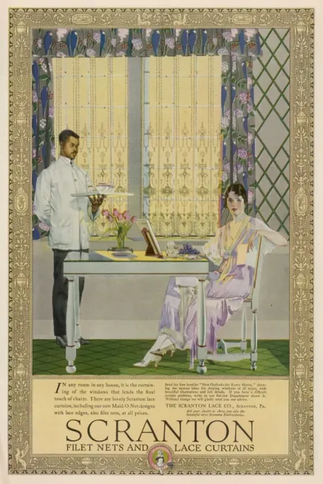 Framed Print : Scranton Curtains 1919