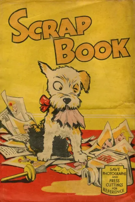 Framed Print : Scrap Book cover - Dog Framed Print : Scrap Book cover - Dog