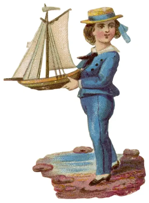 Framed Print : Scrap : Boy and Boat Framed Print : Scrap : Boy and Boat