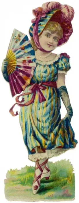 Framed Print : Scrap : Girl and Fan Framed Print : Scrap : Girl and Fan