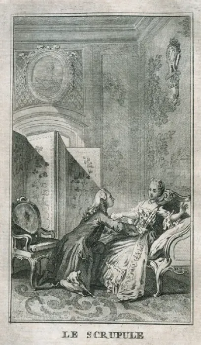 Framed Print : The Scruple. Moral Tales by Jean Francois Marmontel (1723-17 Framed Print : The Scruple. Moral Tales by Jean Francois Marmontel (1723-17