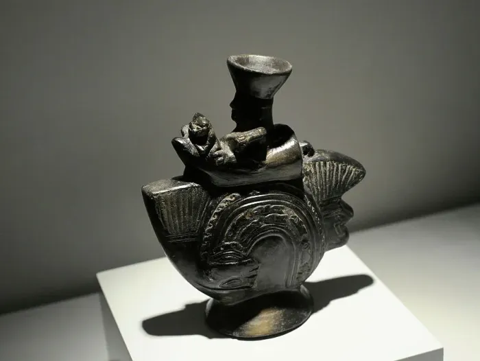 Framed Print : Sculptural vessel. Ceramic. Lambayeque culture or Sican Framed Print : Sculptural vessel. Ceramic. Lambayeque culture or Sican