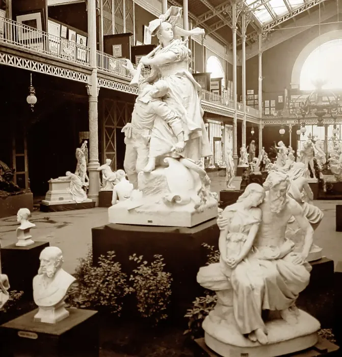 Framed Print : The Sculpture Hall, Exposition Universelle, Paris in 1889 Framed Print : The Sculpture Hall, Exposition Universelle, Paris in 1889