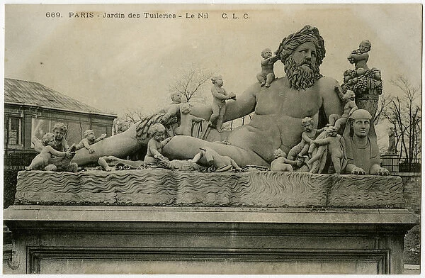 Sculpture The Nile - Tuileries Garden, Paris, France