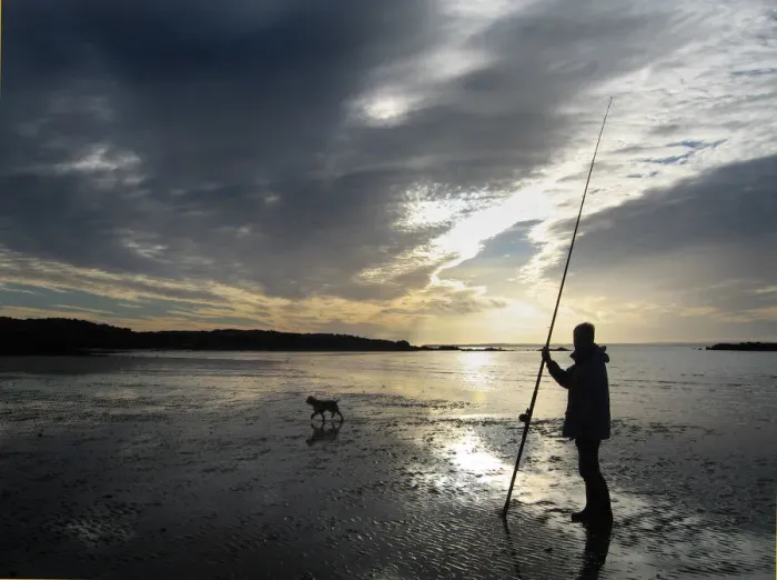 Framed Print : A sea fisherman, Knockbrex, SW Scotland Framed Print : A sea fisherman, Knockbrex, SW Scotland