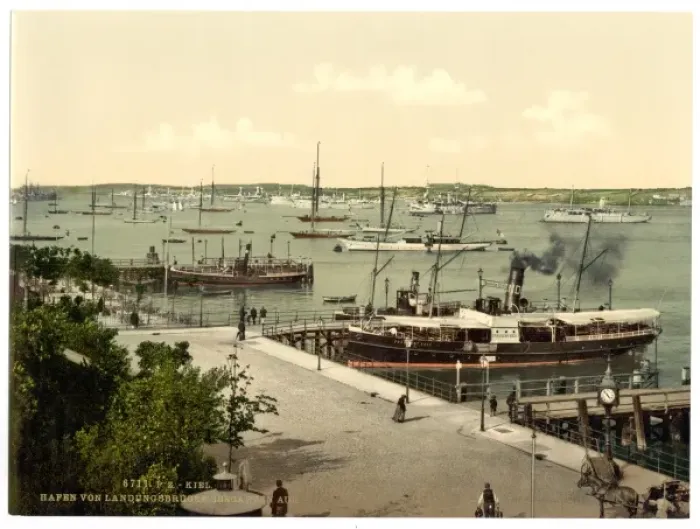 Framed Print : From the Sea Garden, the harbor, Kiel, Schleswig-Holstein, G Framed Print : From the Sea Garden, the harbor, Kiel, Schleswig-Holstein, G