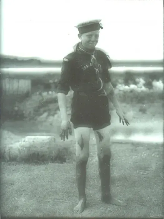 Framed Print : Sea Scout with muddy legs Framed Print : Sea Scout with muddy legs