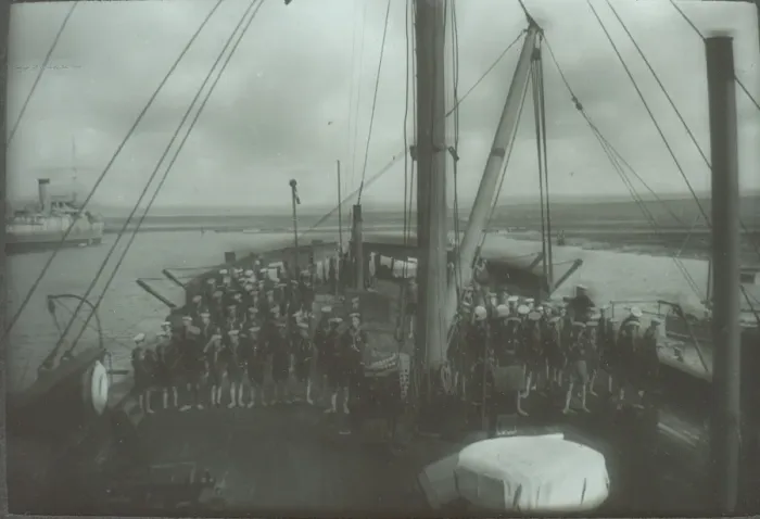 Framed Print : Sea Scouts on board HMS Implacable, Portsmouth