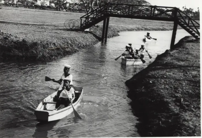 Framed Print : Sea scouts boating, British Guyana, South America Framed Print : Sea scouts boating, British Guyana, South America