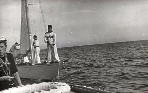 Sea Scouts helping at 1948 Olympics