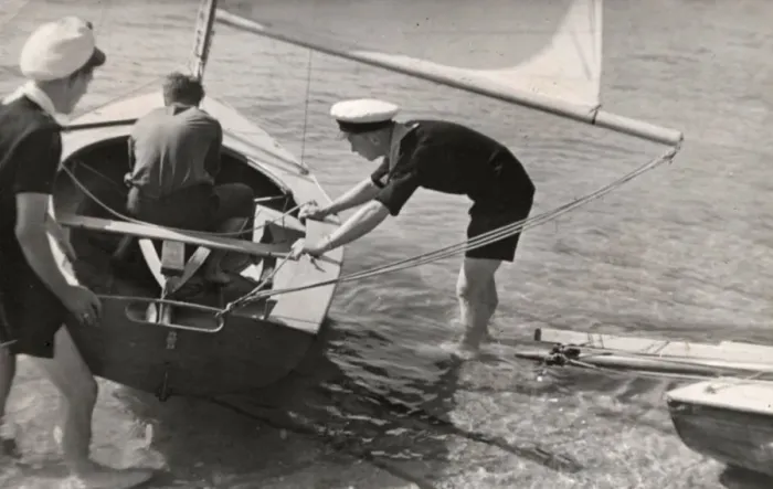 Framed Print : Sea Scouts helping at the 1948 Olympics Framed Print : Sea Scouts helping at the 1948 Olympics