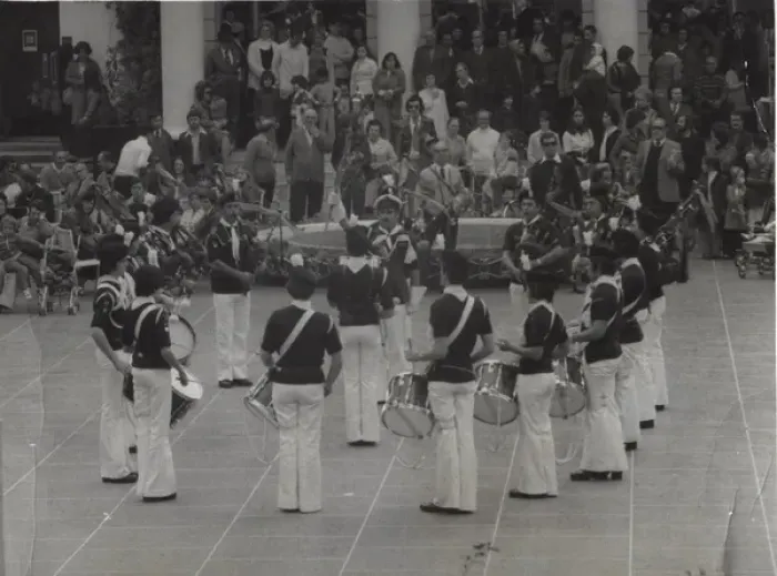 Framed Print : Sea Scouts playing bagpipes, Gibraltar Framed Print : Sea Scouts playing bagpipes, Gibraltar